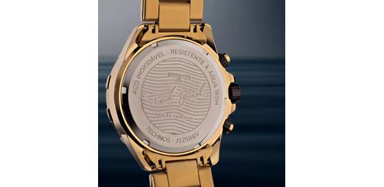 Kit Technos Masculino Acqua Dourado